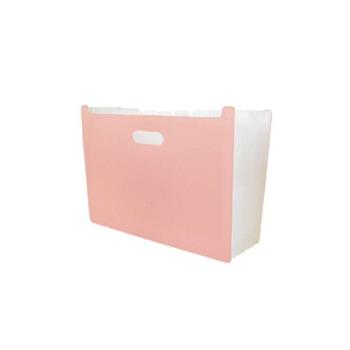 (特價)簡單生活13格立式風琴夾(粉)