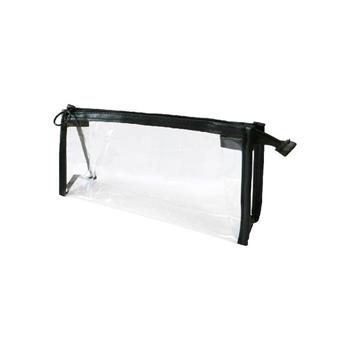 簡單生活-三角透明收納袋(黑)