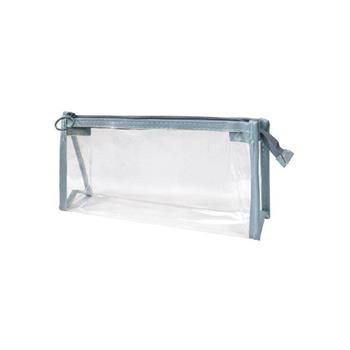 簡單生活-三角透明收納袋(藍)