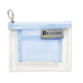 Be Myself 100K透明防水拉鍊袋 藍