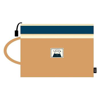 簡單生活-A4手提雙層文件袋(駝+藍)