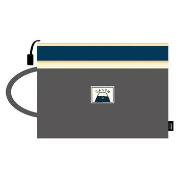 簡單生活-A4手提雙層文件袋(灰+藍)