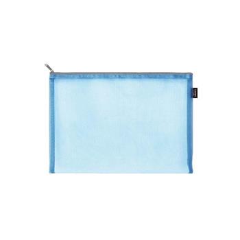 (特價)簡單生活-A4粉彩網紗袋(藍)