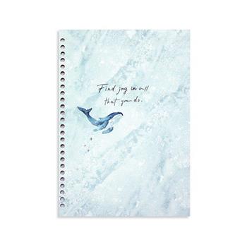 鯨魚系列 26孔簡易封面 水藍