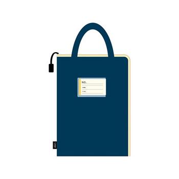 (特價)簡單生活-A4直式手提文件袋(深藍)