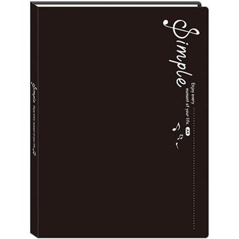 A4不反光資料簿30入-簡黑