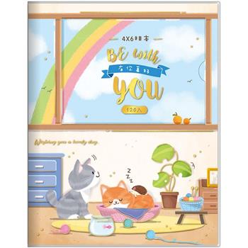 120入PVC定頁相本4x6-貓咪