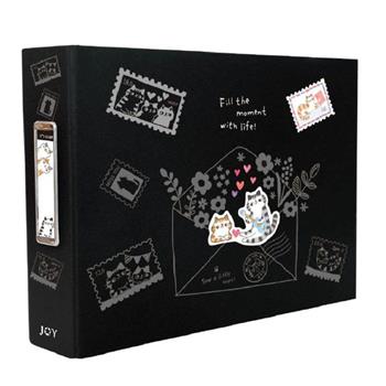 O Cat 活頁自黏相本組 黑