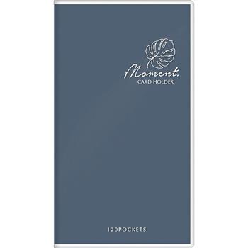 極簡PVC名片冊120入-深藍葉