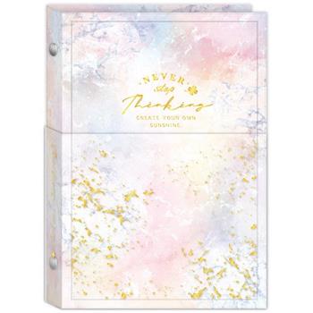 描圖120入6孔名片冊-粉紋