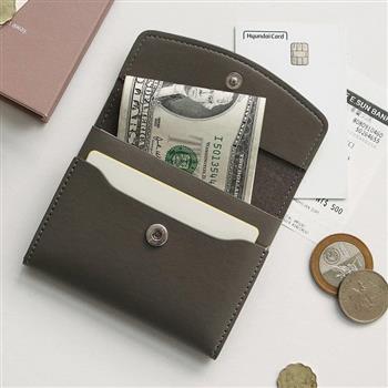 ICONIC 日常皮夾Journey half wallet 02 Ash brown