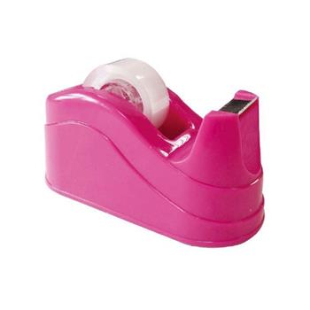 (特價)簡單生活-亮彩曲線膠帶台(桃紅)