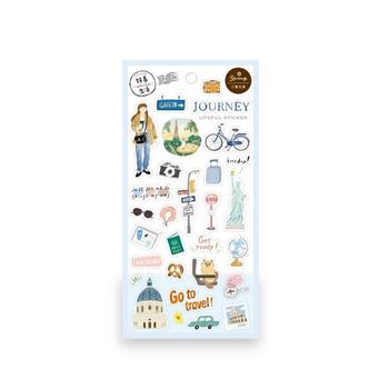 好事生活雙透明裝飾貼紙(水藍)