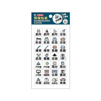 簡單生活開關水晶貼(大眾通用款)