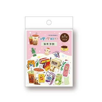 哩哩扣扣裝飾貼紙包-清爽涼飲