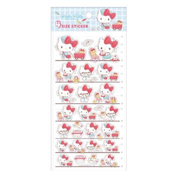 (特價)三麗鷗透明貼紙4SIZE 50周年KT-粉藍