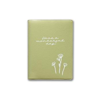 花草風輕便型卡片收納本(抹茶色)