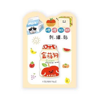 哩哩扣扣刺繡裝飾貼(金蘋果)