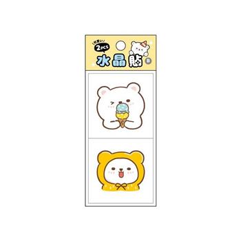 萌ZOO裝飾水晶貼2入(白熊02)
