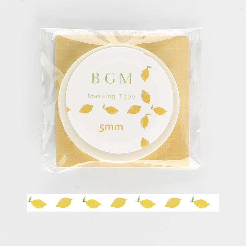 【BGM】和紙膠帶細版Life系列－檸檬