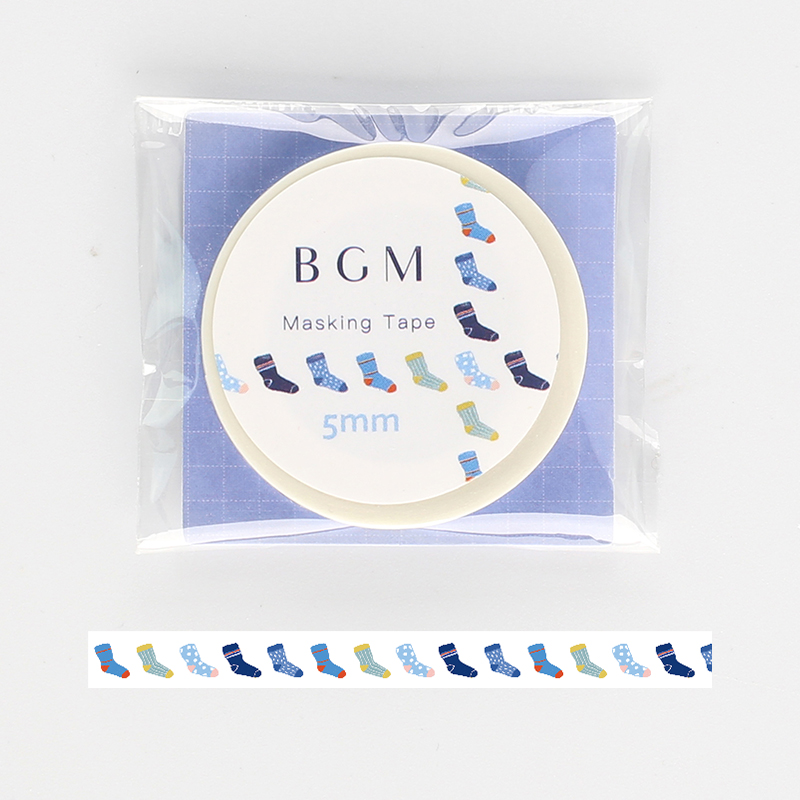【BGM】和紙膠帶細版Life系列－襪子