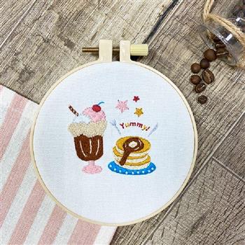 咖啡時光刺繡──微甜小幸福（附超值全材料包套組，含完整教學影片＋原寸繡圖）
