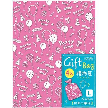 禮物袋(大)-粉球