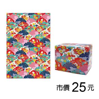 2K喜慶包裝紙-日扇花