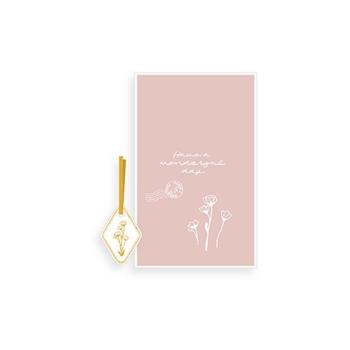 花草風平口禮物袋-小(粉紅)