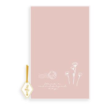 花草風平口禮物袋-大(粉紅)