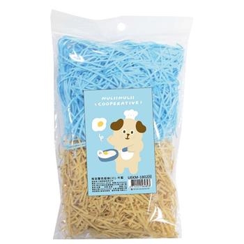 有吉雙色紙絲(小)-牛藍