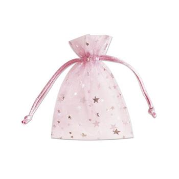簡單生活-中星星紗網禮物袋(粉)