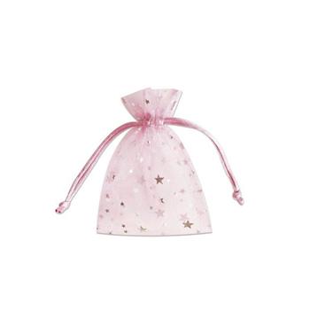簡單生活-小星星紗網禮物袋(粉)