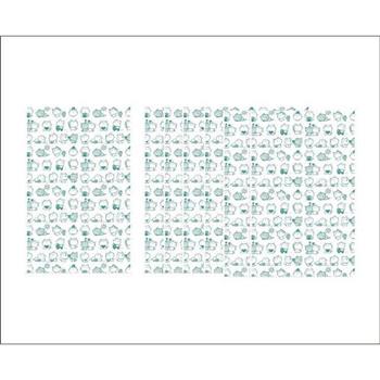 10入禮物袋(中)星星貓藍綠色