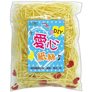 愛心單色紙絲-黃