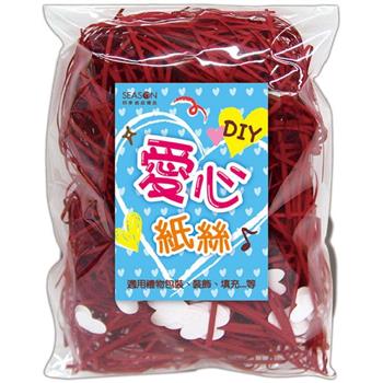 愛心單色紙絲-紅