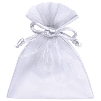 網紗束口袋(小)-白