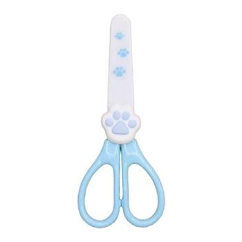 (特價) 簡單生活貓貓安全剪刀(藍)