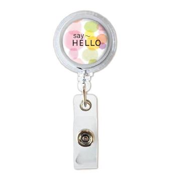 水彩風 棉繩證件夾 粉色雲