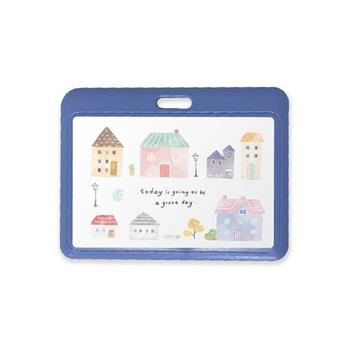 小日子 橫式證件卡夾 藍