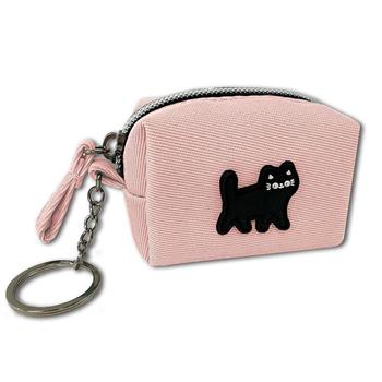 貓咪 滴柱小零錢包 粉