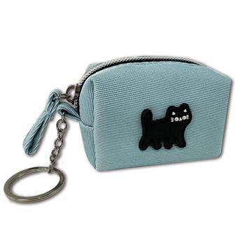 貓咪 滴柱小零錢包 藍