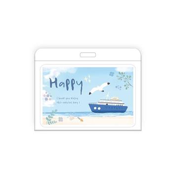 好事生活橫式透明證件卡夾(輪船)