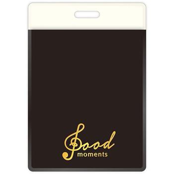 雙層直式證件套-黑音