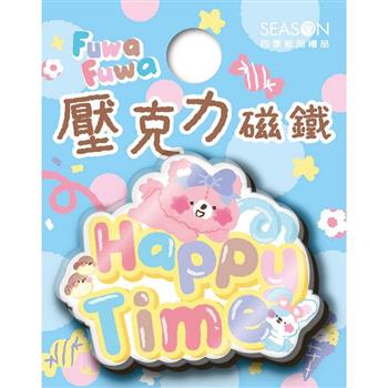 造型磁鐵-粉熊字