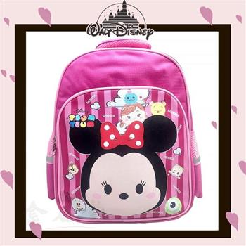 【Disney迪士尼TSUMTSUM】輕量減壓直式書包(米妮)粉