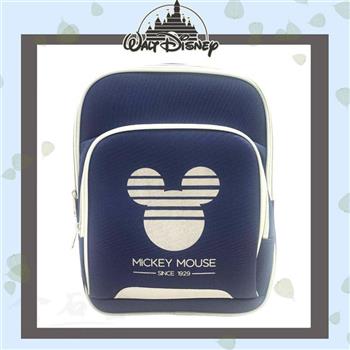 【Disney迪士尼】輕量減壓新潮護脊書包(米奇LOGO)藍
