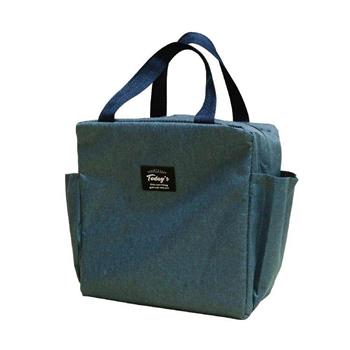 (特價)簡單生活Today's雙口保冷便當袋(藍)