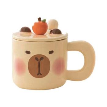 (特價)胖咖陶瓷杯(橘子豚)