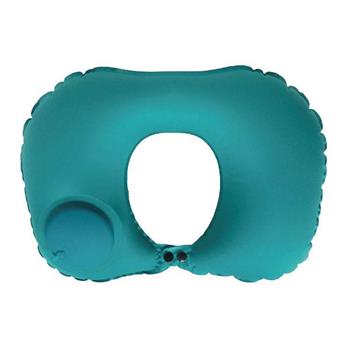 (特價) 簡單生活充氣U型枕(孔雀藍)